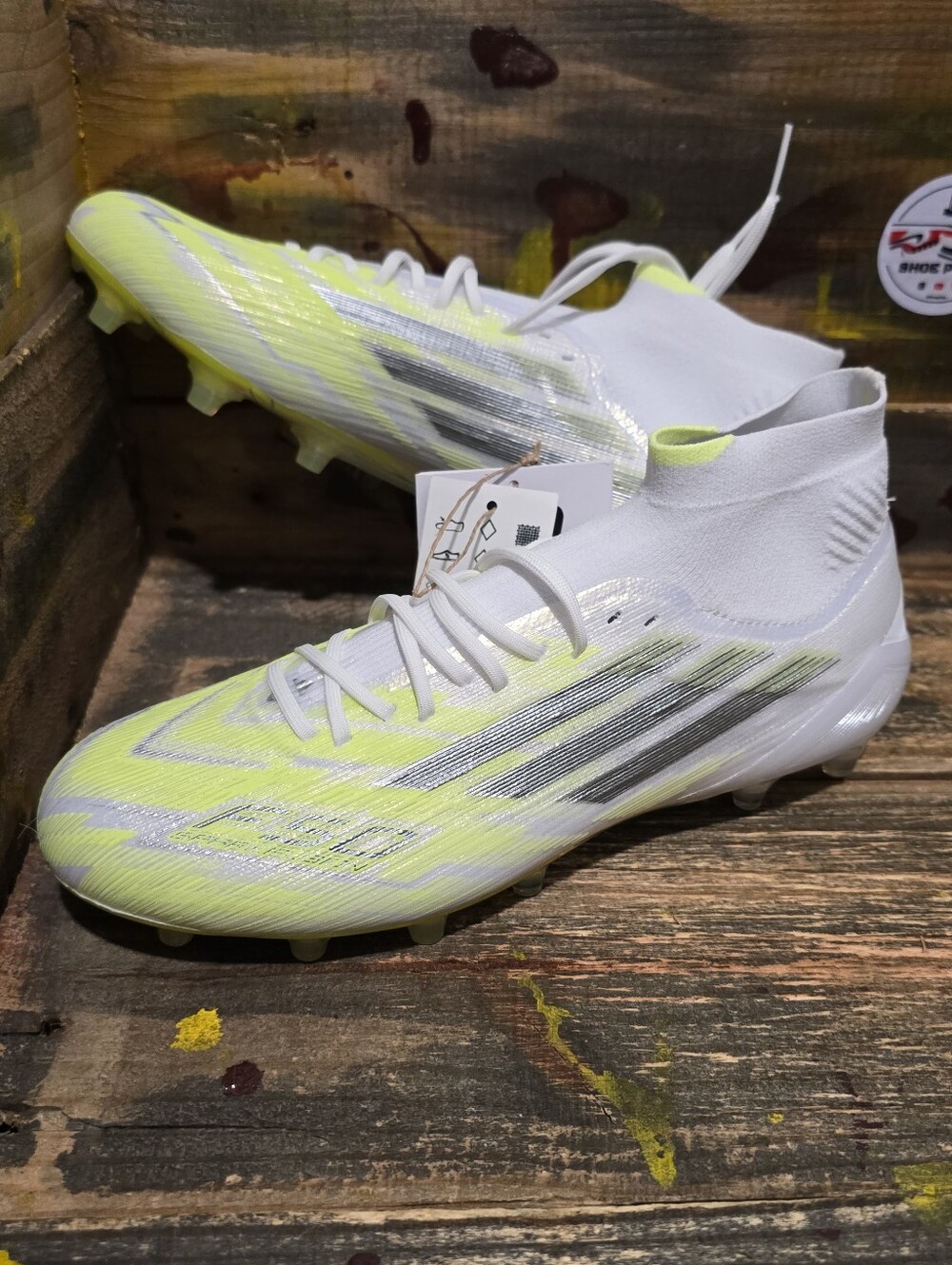 Adidas F50 Sparkfusion Elite Mid Cut FG Soccer Cleat JR6474 Women's Size 6.5 New